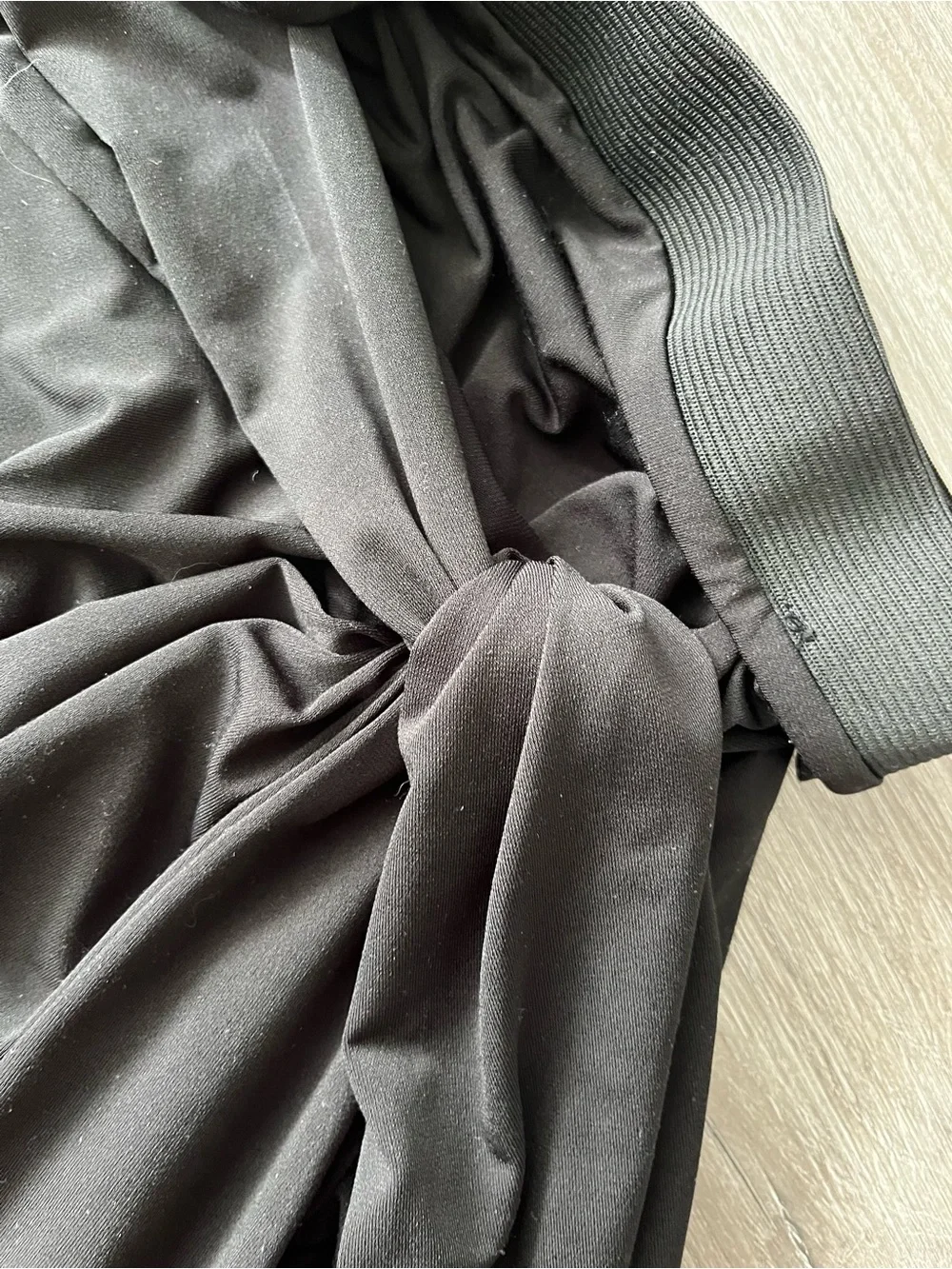 Black Women’s Skirt with Slit and Tie Front Design - Picture 2 of 2